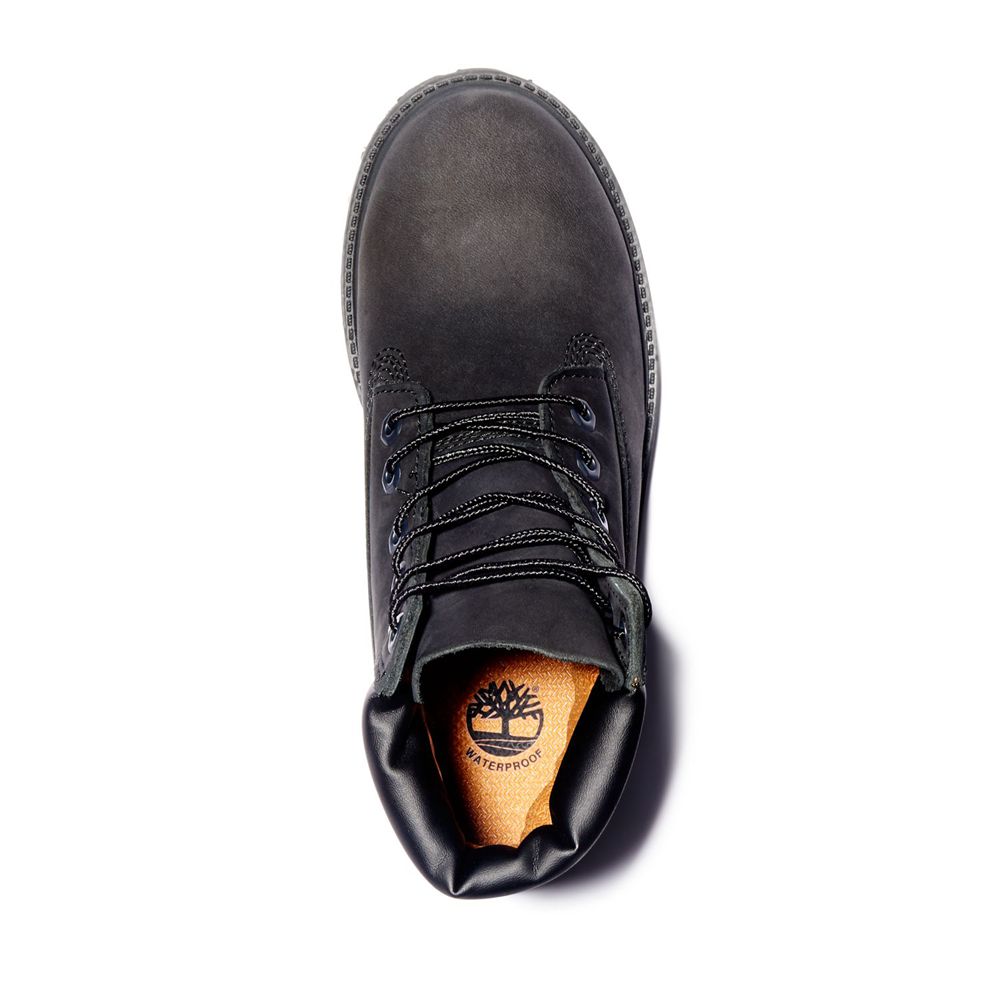 Timberland 6-Inch Μποτακια Παιδικα Μαυρα - Junior Premium Waterproof - Greece 5906284-VA